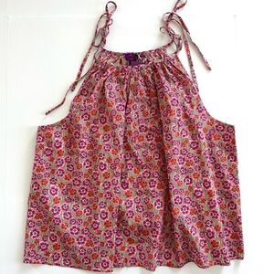 J.Crew Tie Shoulder Top in 100% Cotton Liberty Ellie Fabric | XL | NWT